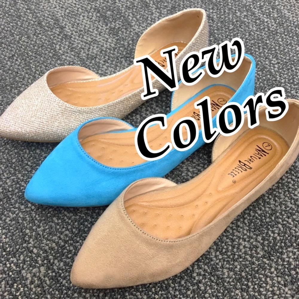 1 Left! Nature Breeze Yellow Pointy Toe Flat - Picture 6 of 7